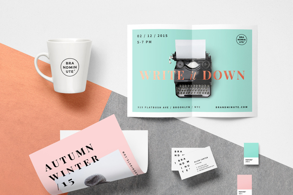 Brandminute Mockups, a Books & Magazine Mockup by GraphicBurger (Photo 5 of 16)