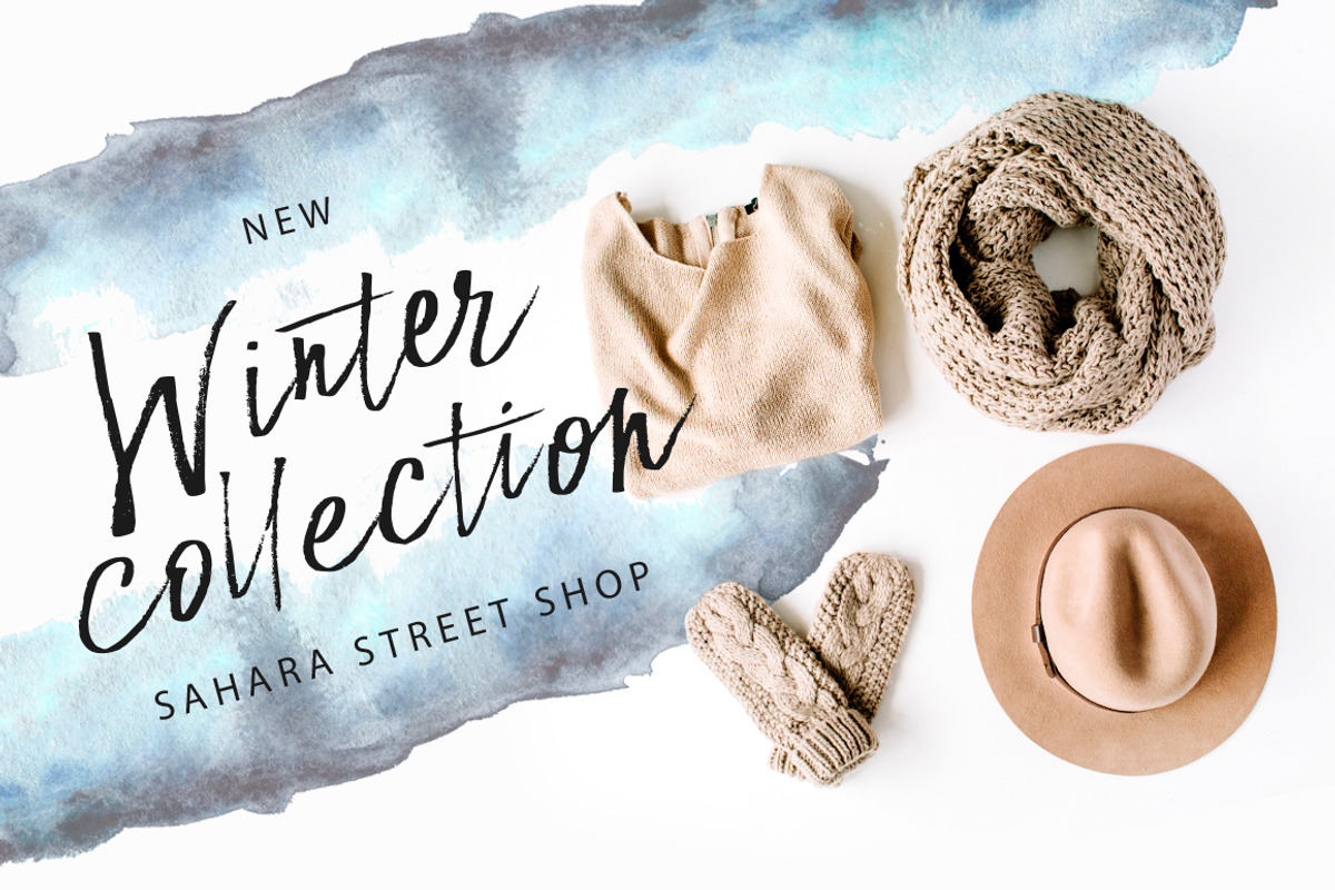 Star Dust Font & watercolor textures preview 3