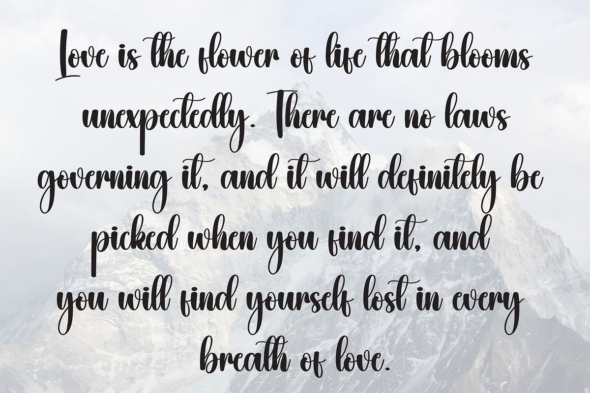 Blushing | Script Font, a Handwritten Font by Scratchones (Photo 6 of 8)