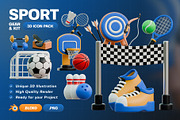 Sport Gear & Kit 3D Icon Pack, an Object 3D Model by Haps Space (Thumbnail 1 of 4)