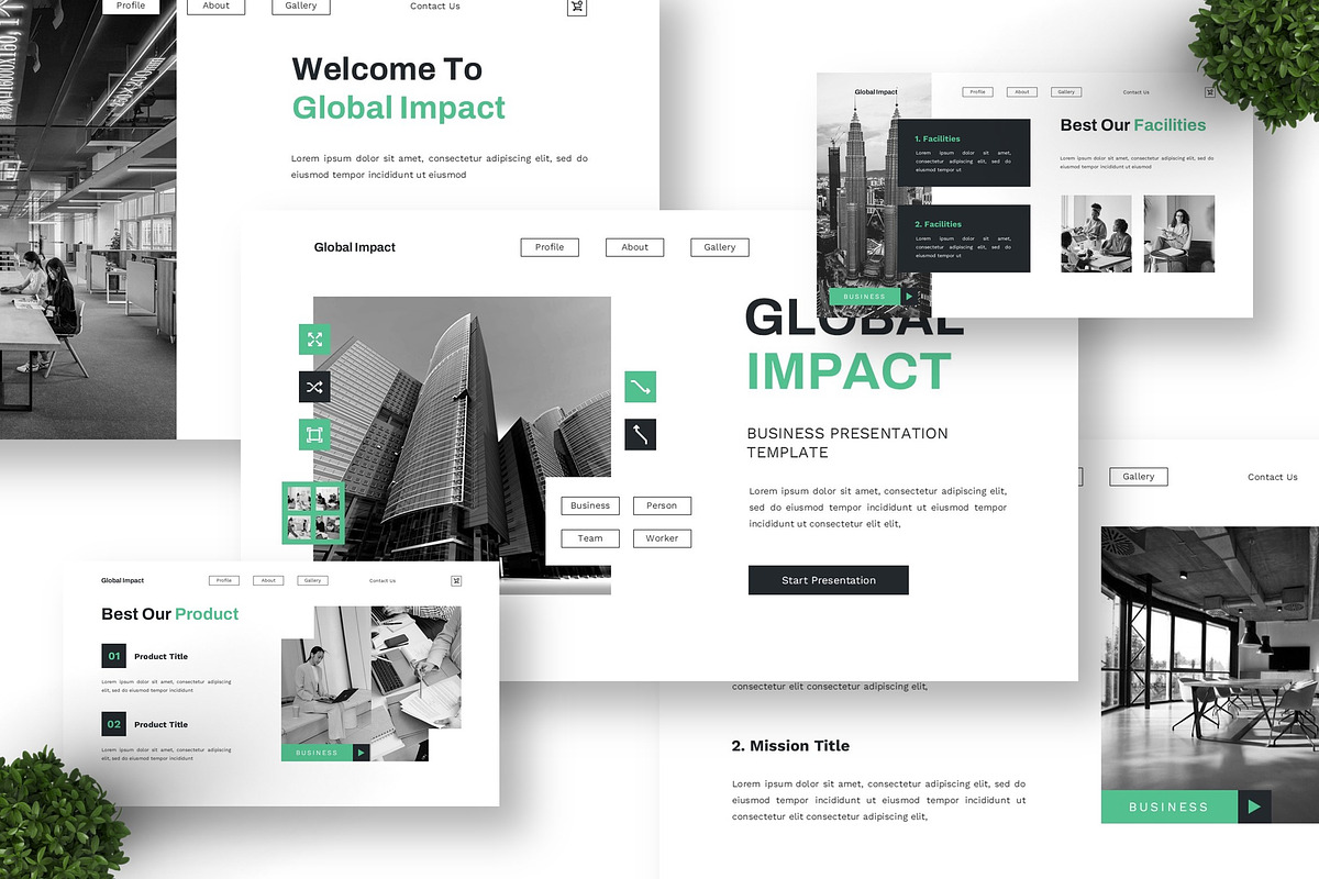 Global Impact - Bussiness Powerpoint preview 6
