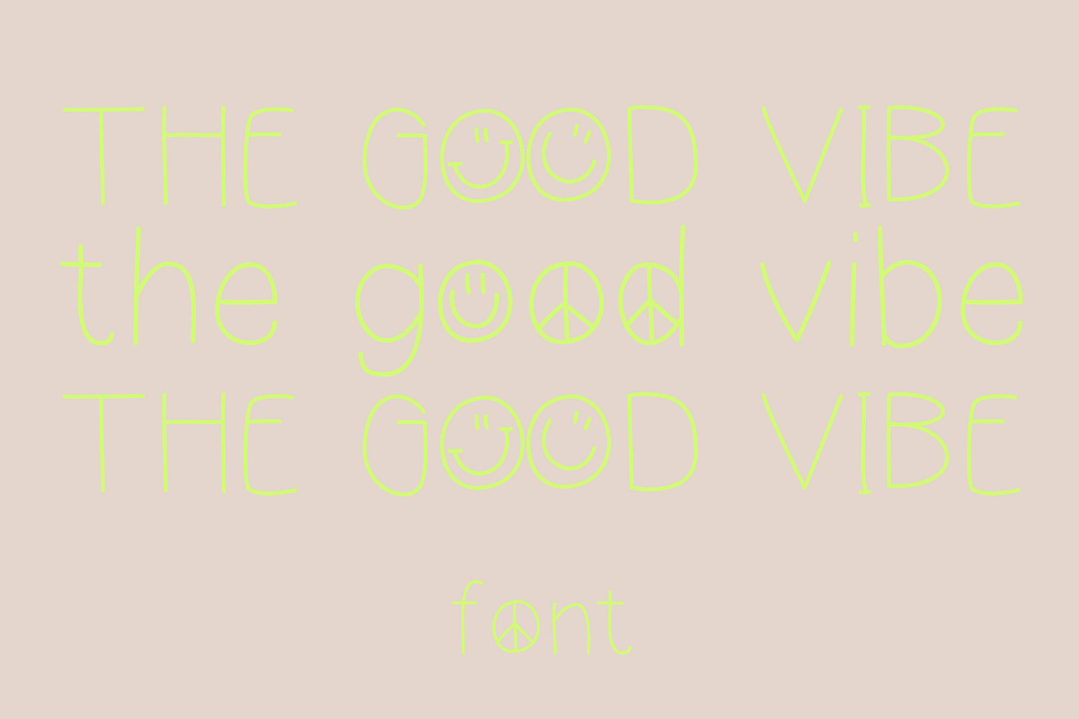 The Good Vibe Font / smile peace, a Script Font by KruthDesign (Photo 3 of 9)