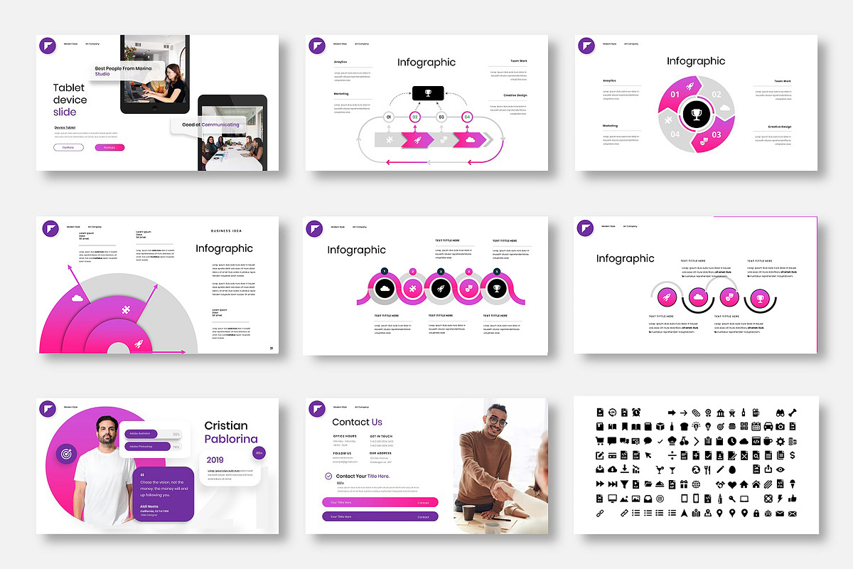 Marina - Business Google Slide Templ, a Presentation Template by Dens Creative Studio (Photo 5 of 6)