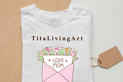 Retro Mother's Day Clipart, Girly, a Seasonal Illustration by TitaLivingArt (Thumbnail 6 of 9)