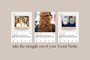 Luxury Hair Salon Instagram Grid