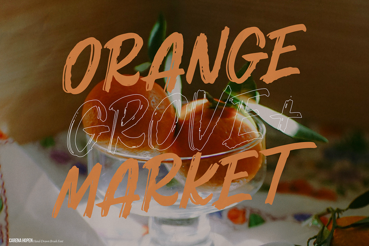 Carena Hopen | Hand Drawn Brush Font, a Handwritten Font by gracetype_studio (Photo 10 of 12)