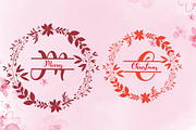 Christmas Holiday monogram, a Handwritten Font by Yoga Letter (Thumbnail 2 of 5)