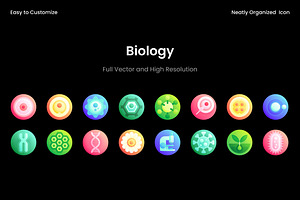 Biology 3D Sphere Icon Set, a Duotone Icon by Wencory