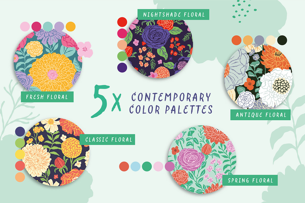 Bloomcore Vector Patterns & Graphics, a Pattern Graphic by rouxsupplyco (Photo 5 of 12)