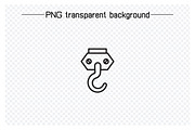Industrial Crane Hook Line Icons, an Outline Icon by Designfour (Thumbnail 5 of 7)