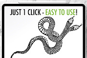 30 Procreate Snake Stamps, a Brush Add-On by Nuclear Brushes (Thumbnail 3 of 10)