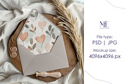 Envelope Liner Mockup 5x7 Card, a Mockup by Mie Mockup Studio (Thumbnail 6 of 7)