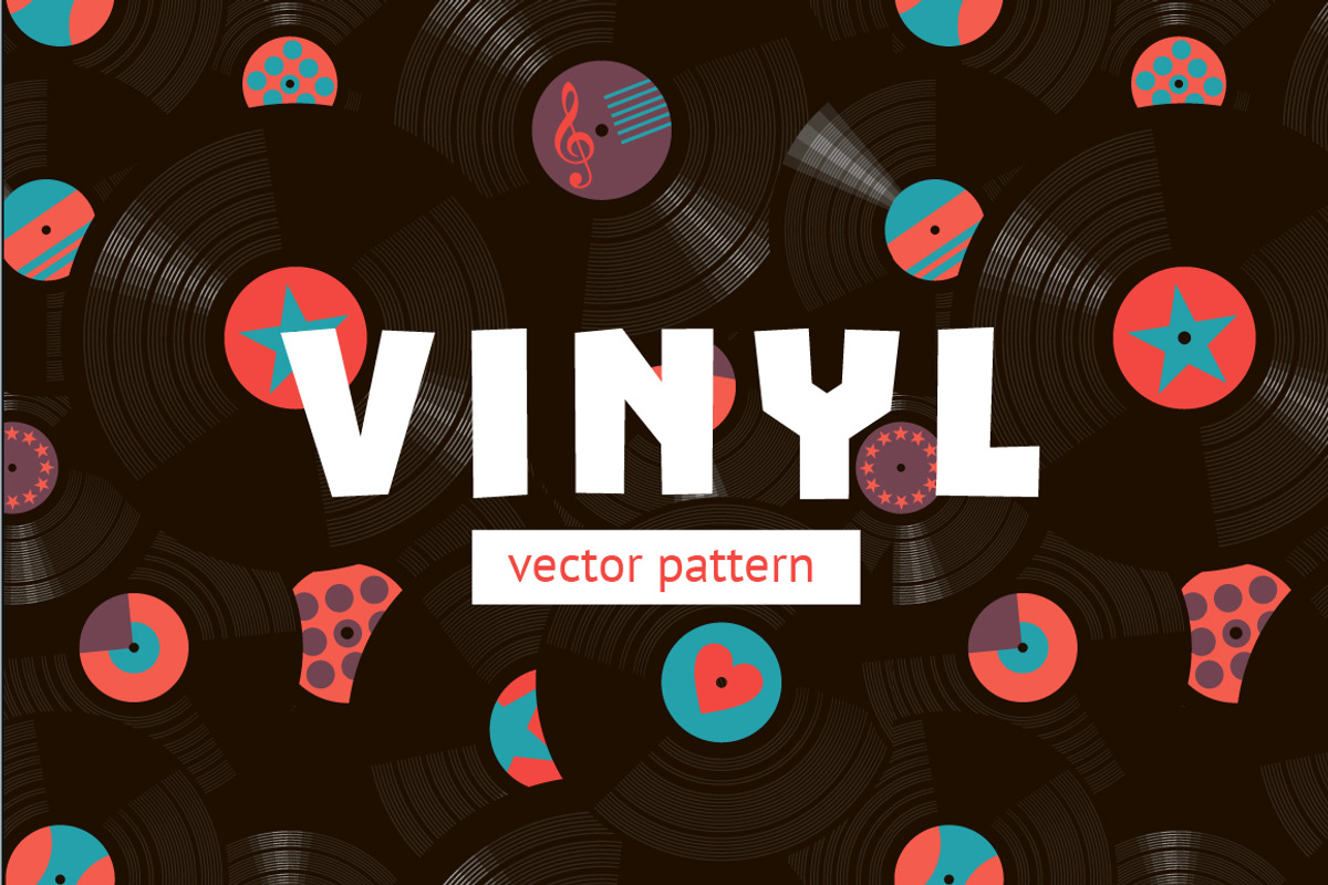 Vinyl Seamless Pattern, a Pattern Graphic by ne2pi