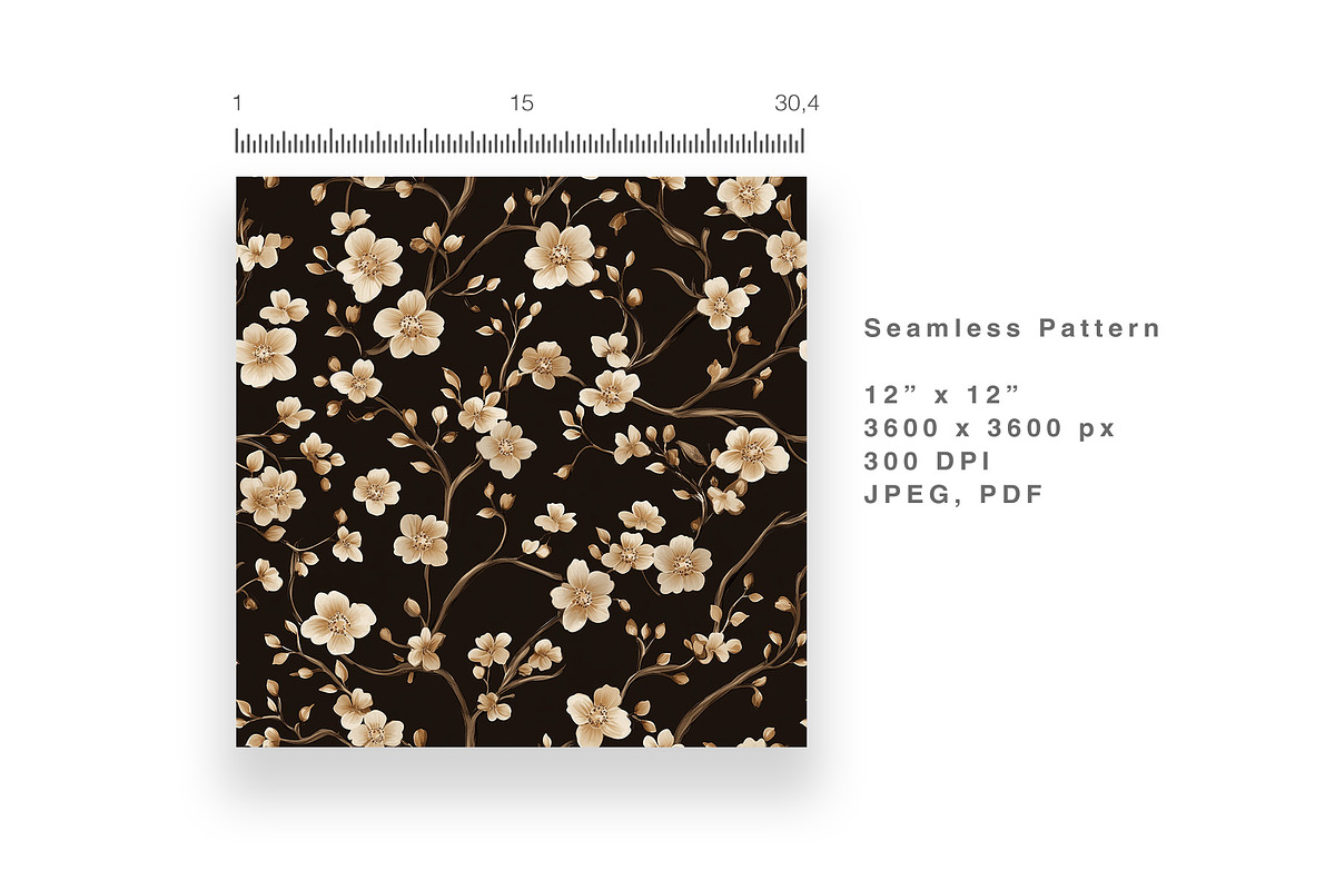 6 seamless pattern: Muted Floral, a Pattern Graphic by StudioCitra (Photo 7 of 10)