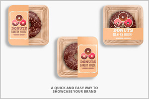 Donut Container Mockup PSD