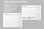 Wall Calendar 2027 (WC046-27-M), a Stationery Template by mikhailmorosin (Thumbnail 2 of 7)