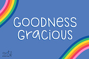 Goodness Gracious Font, a Sans Serif Font by Miss Tiina (Thumbnail 1 of 3)