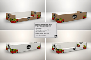 Retail Shelf Box 08 Packaging Mockup