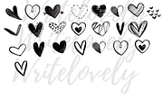 Watercolor doodle heart clipart, an Illustration by Writelovely (Thumbnail 2 of 2)