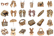 Leopard Print Summer Clipart, an Illustration by Sublimation Artist (Thumbnail 2 of 6)