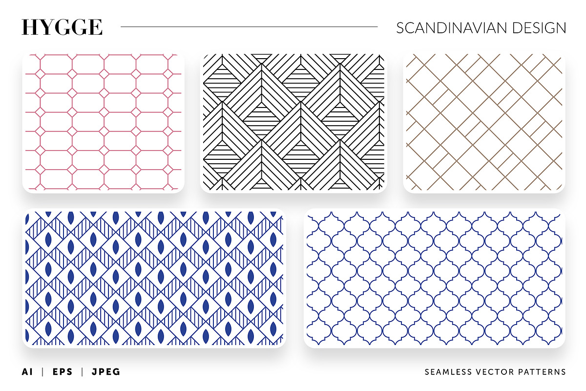 HYGGE — Scandinavian vector patters, a Pattern Graphic by Designnina Shop (Photo 2 of 14)