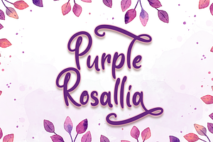 Purple Rosallia - Wedding Font