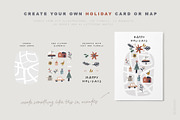 Scandi Christmas: map & card creator, a Decorative Illustration by Olia (Thumbnail 9 of 19)