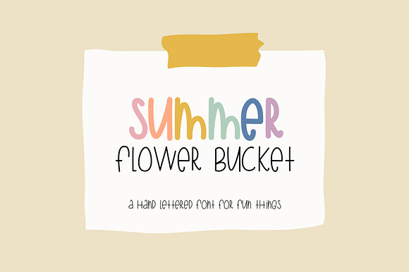 Summer Bucket Font + Doodle Stickers preview 6