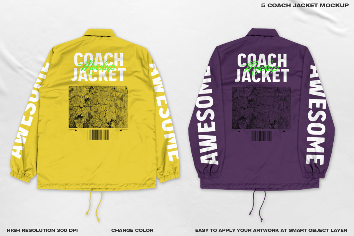 5 Coach Jacket - Mockup, a Hoody Mockup by DaldSgh (Photo 5 of 9)