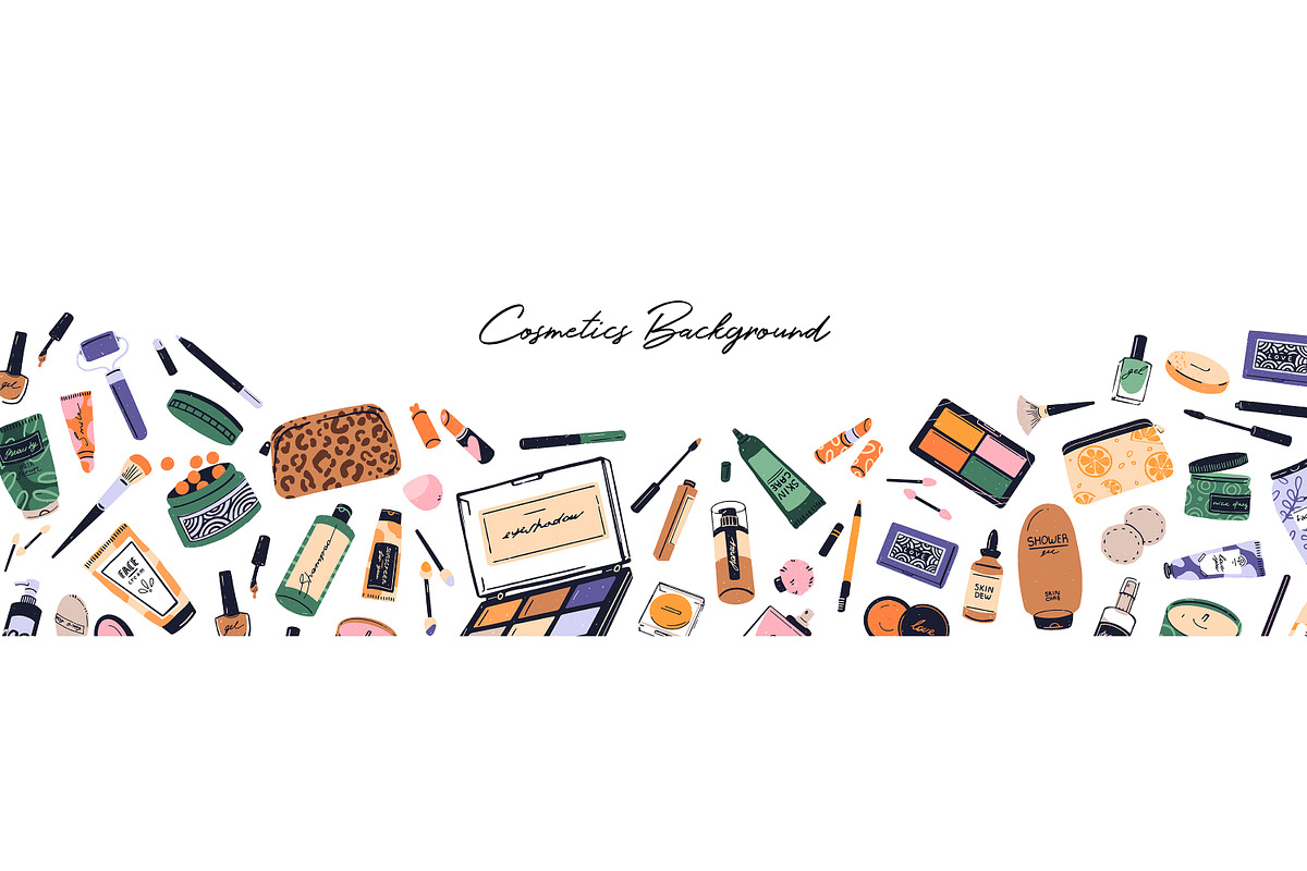 Beauty products set + templates, an Object Illustration by PaperTrident (Photo 5 of 10)