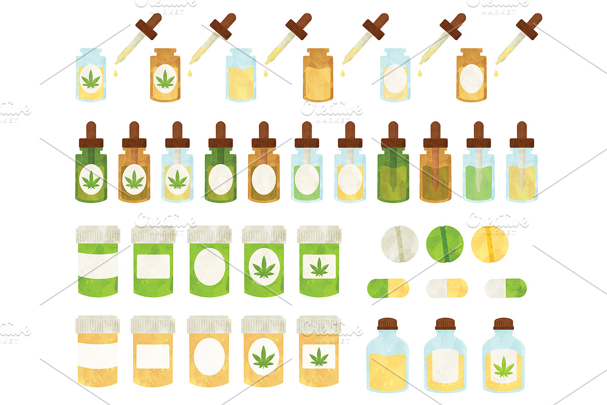 Cannabis Medical Marijuana Clipart, a Healthcare Illustration by SugarPickle Clip Art (Photo 3 of 5)