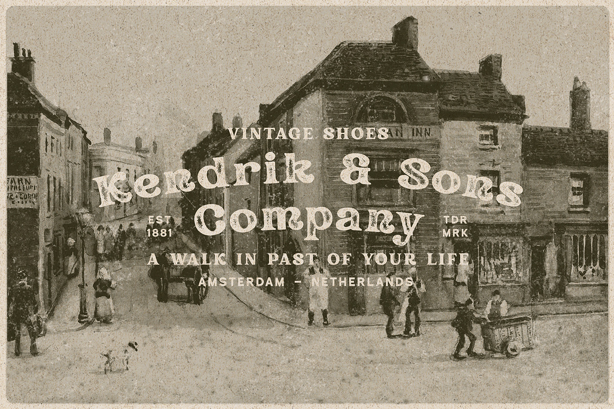 Rundeck - Vintage Texture Font, a Serif Font by Edignwn Type (Photo 5 of 9)