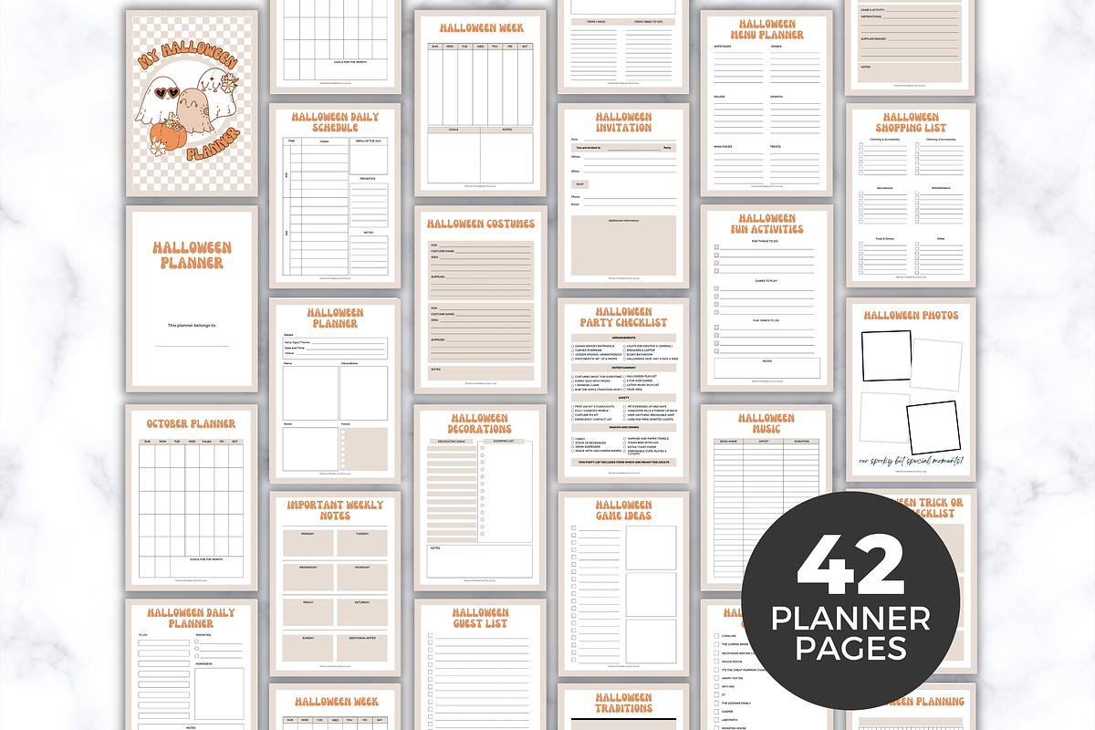 2023 Retro Halloween Planner, a Templates & Theme by Jennifer Magri Templates (Photo 2 of 9)