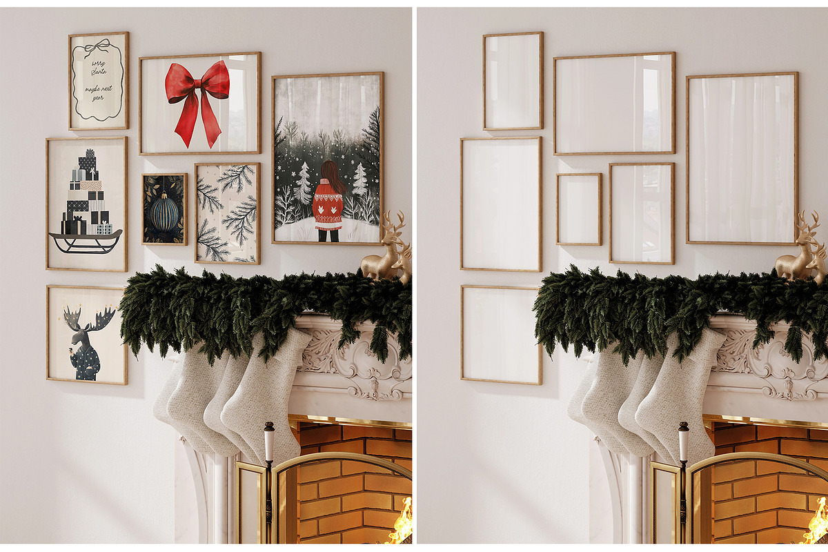 Christmas Frame Mockup Bundle, a Household Mockup by Artjafara (Photo 4 of 9)