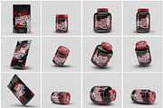 Sport Nutrition Packages Mock-Up, a Packaging Mockup by DesignRushMarket (Thumbnail 1 of 7)