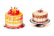 Decorative Cake Clipart Set Of 12, an Object Illustration by EzDigitals (Thumbnail 7 of 9)