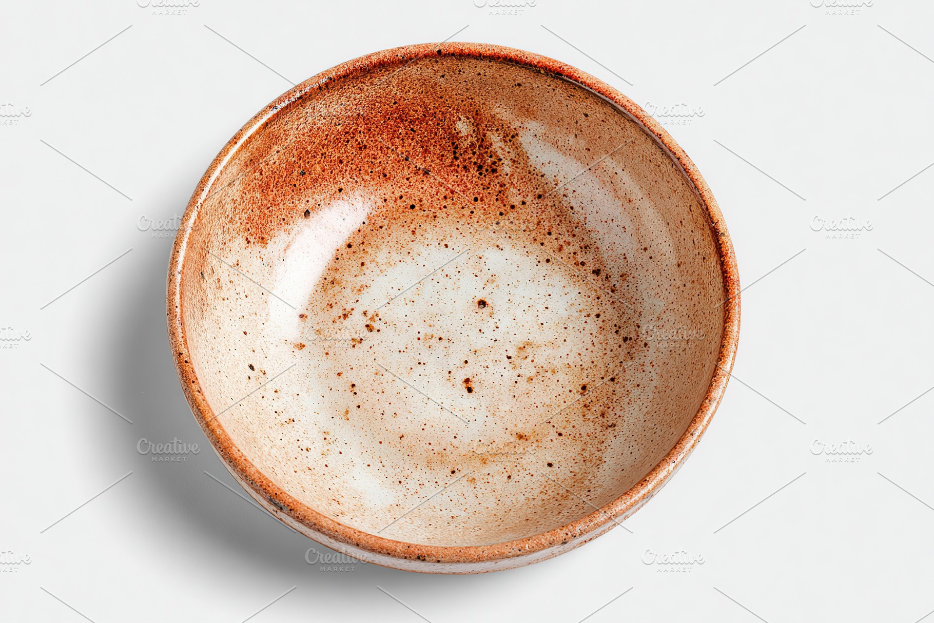 Handmade ceramic dinner plate featuring unique earthy tones and textures for di, a Food & Drink Photo by AlyaAnd