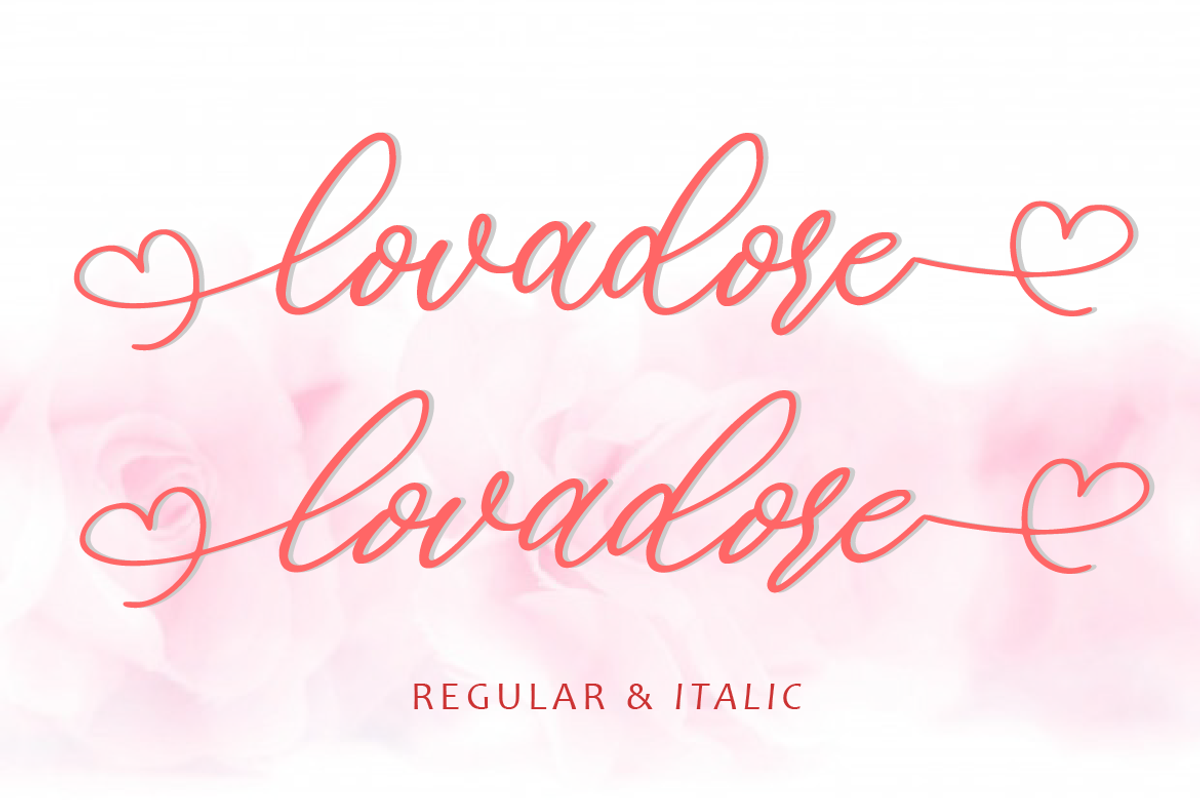 Lovadore, a Script Font by AMINMARIO (Photo 6 of 7)
