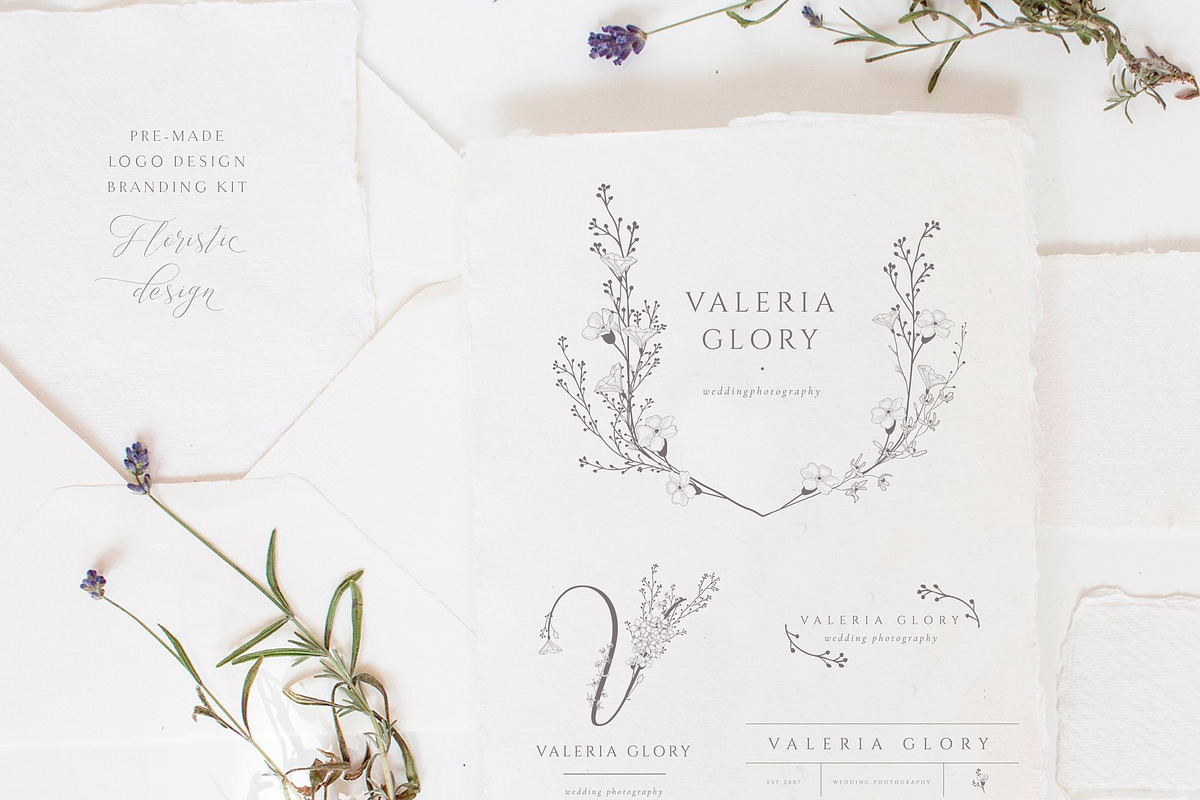 Pre-made Logo ~ Branding Kit, a Branding & Logo Template by Olya Creative (Photo 1 of 9)