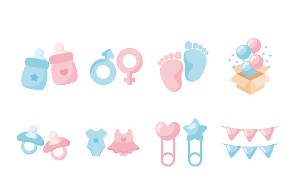 Gender Reveal Icon Set preview 2