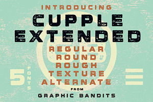Cupple Extended     5 Font Family