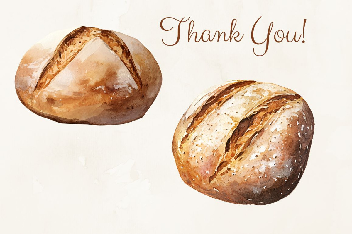 Watercolor Bread Set, a Food Illustration by The Best Digital Plaza (Photo 5 of 5)