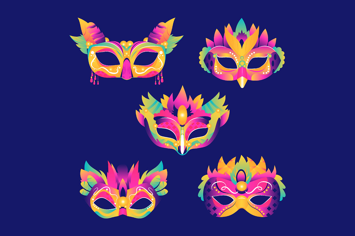 Mardi Gras Mask Asset Illustration, an Object Illustration by graphicook