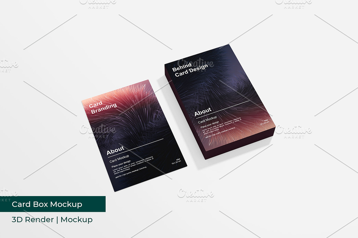 Card Mockup | 3D Rendering, an Advertising Mockup by mrfauzi (Photo 8 of 11)