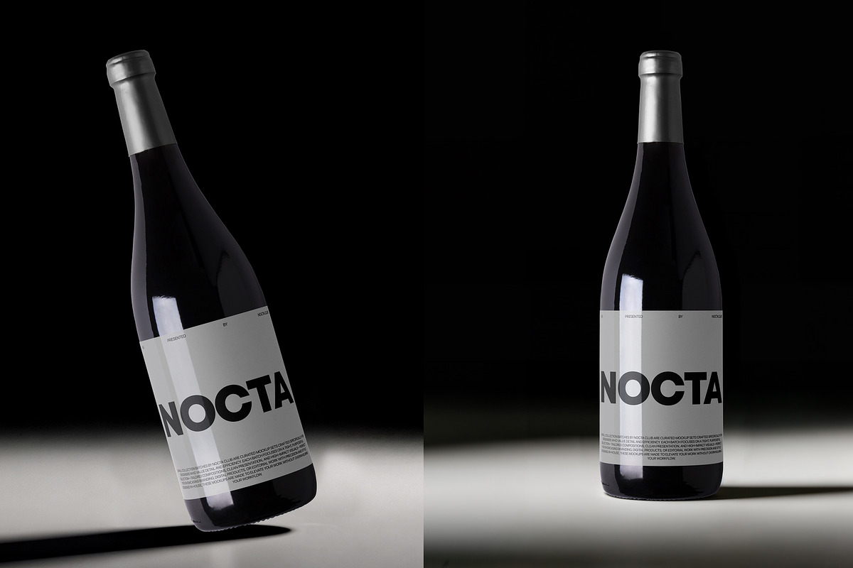 Wine Bottle Mockup Collection NC-25, a Product Mockup by NOCTA SUPPLY (Photo 2 of 4)