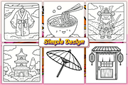 Bold Easy Cozy Japan Coloring Pages, a Decorative Illustration by Ink Gallery (Thumbnail 3 of 4)