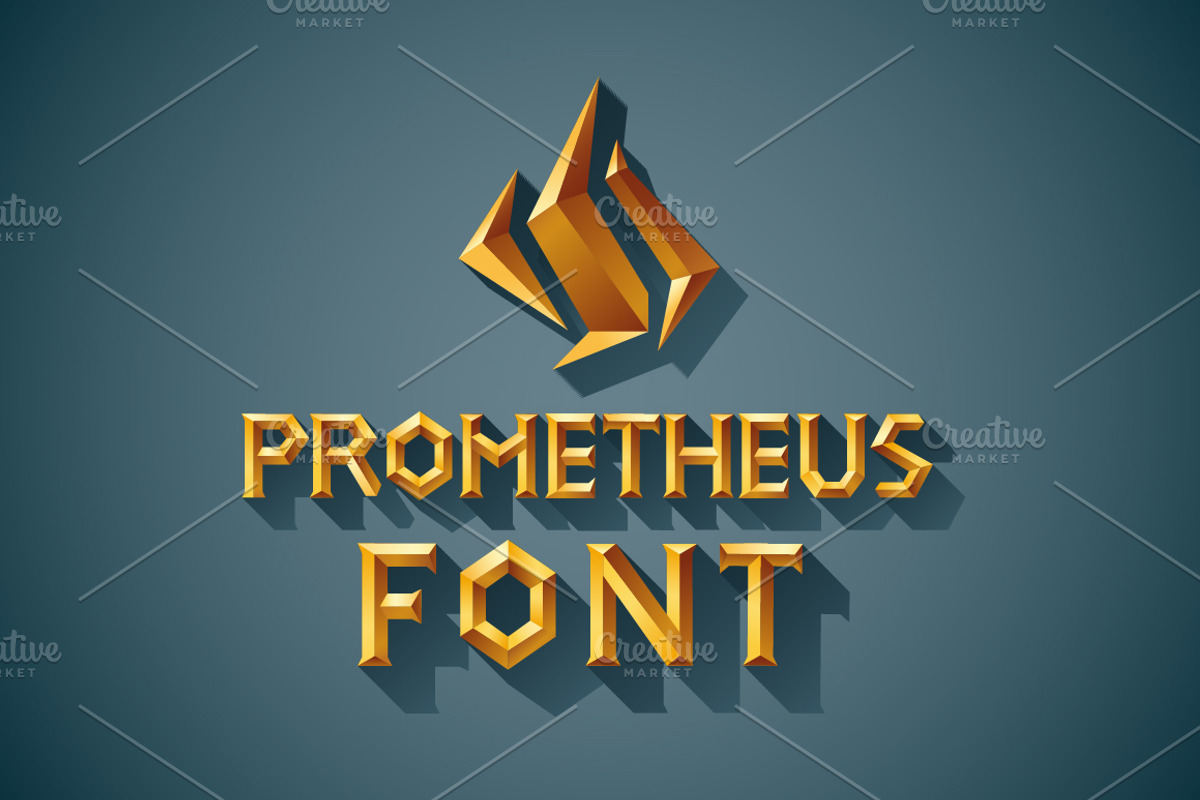 3D Font Set. Gold, wood, silver, an Object Graphic by Artha Design Studio (Photo 1 of 4)