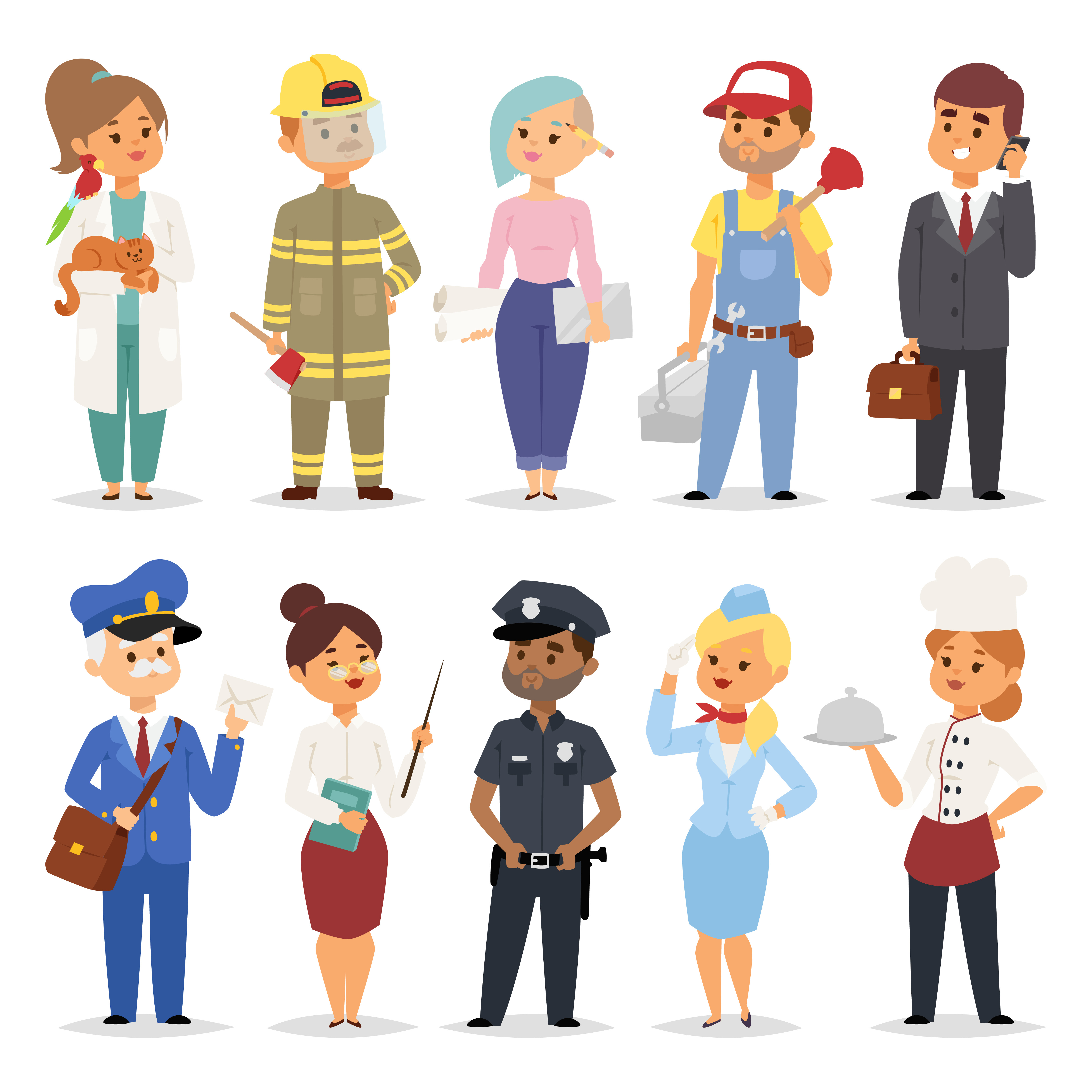 People professions vector | People Illustrations ~ Creative Market