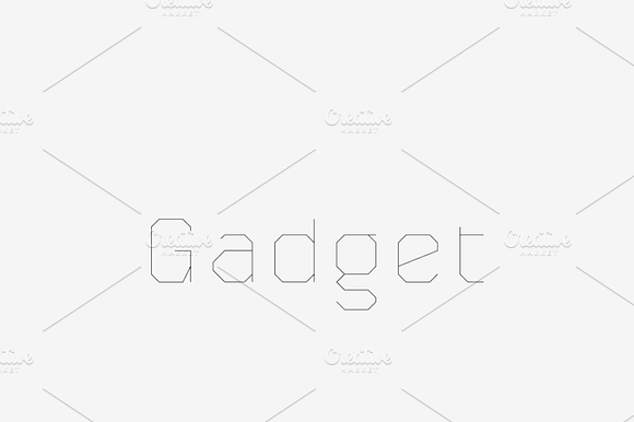 Gadget - Laser, Craft Cutter Font preview 6