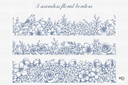 Blue Baroque Chinoiserie Collection, a Decorative Illustration by marie dricot (Thumbnail 9 of 9)